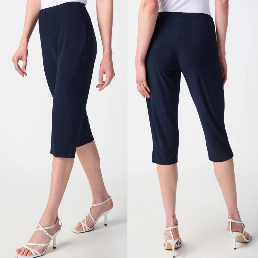 Joseph Ribkoff Pull-On Capri Pants Dark Blue Size 2